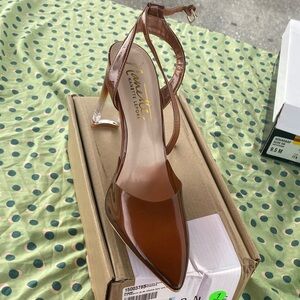Nanette Lepore Glossy Brown Heels